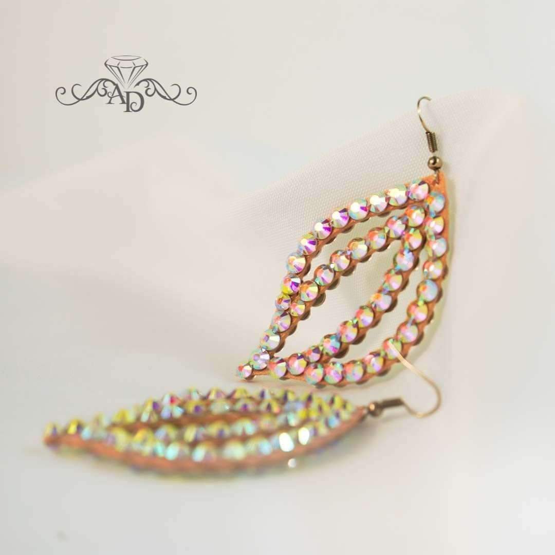 Crystal Shine Earrings for Stage - Olivia