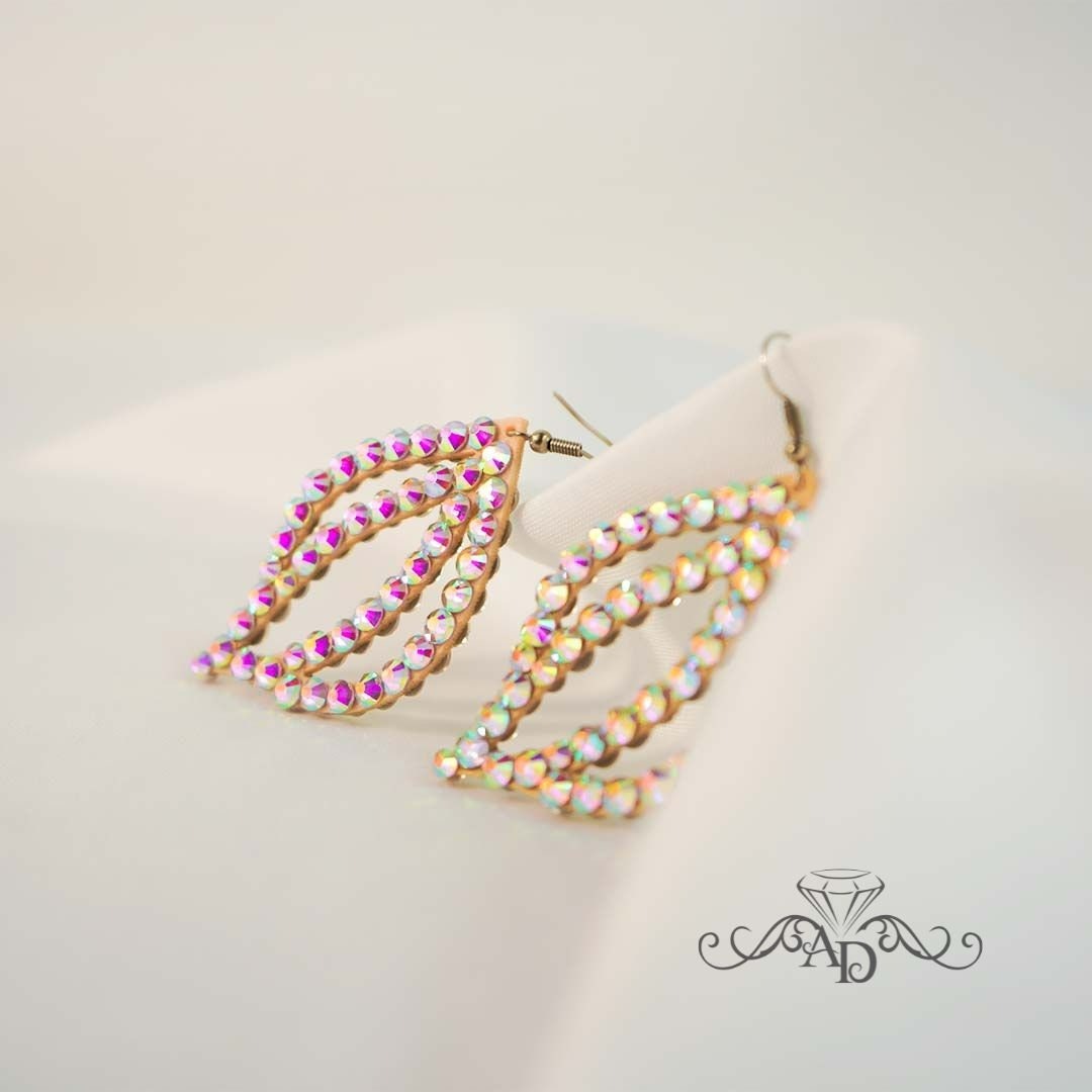 Crystal Shine Earrings for Stage - Olivia