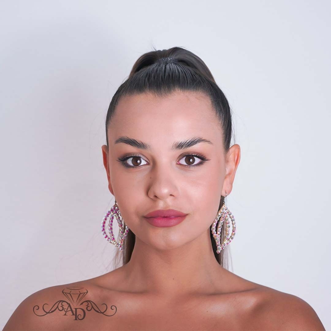 Crystal Shine Earrings for Stage - Olivia