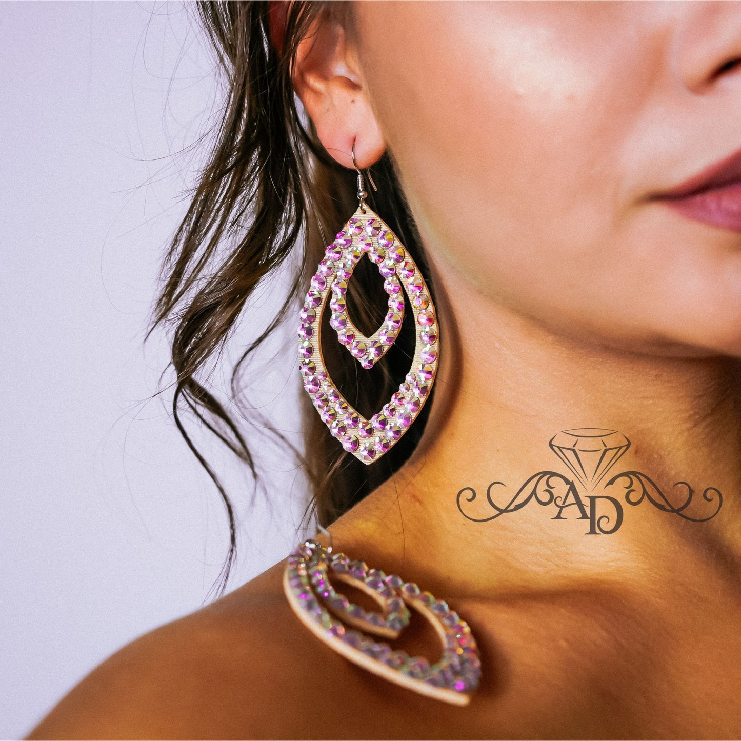Glitter Dance Earrings - Jade
