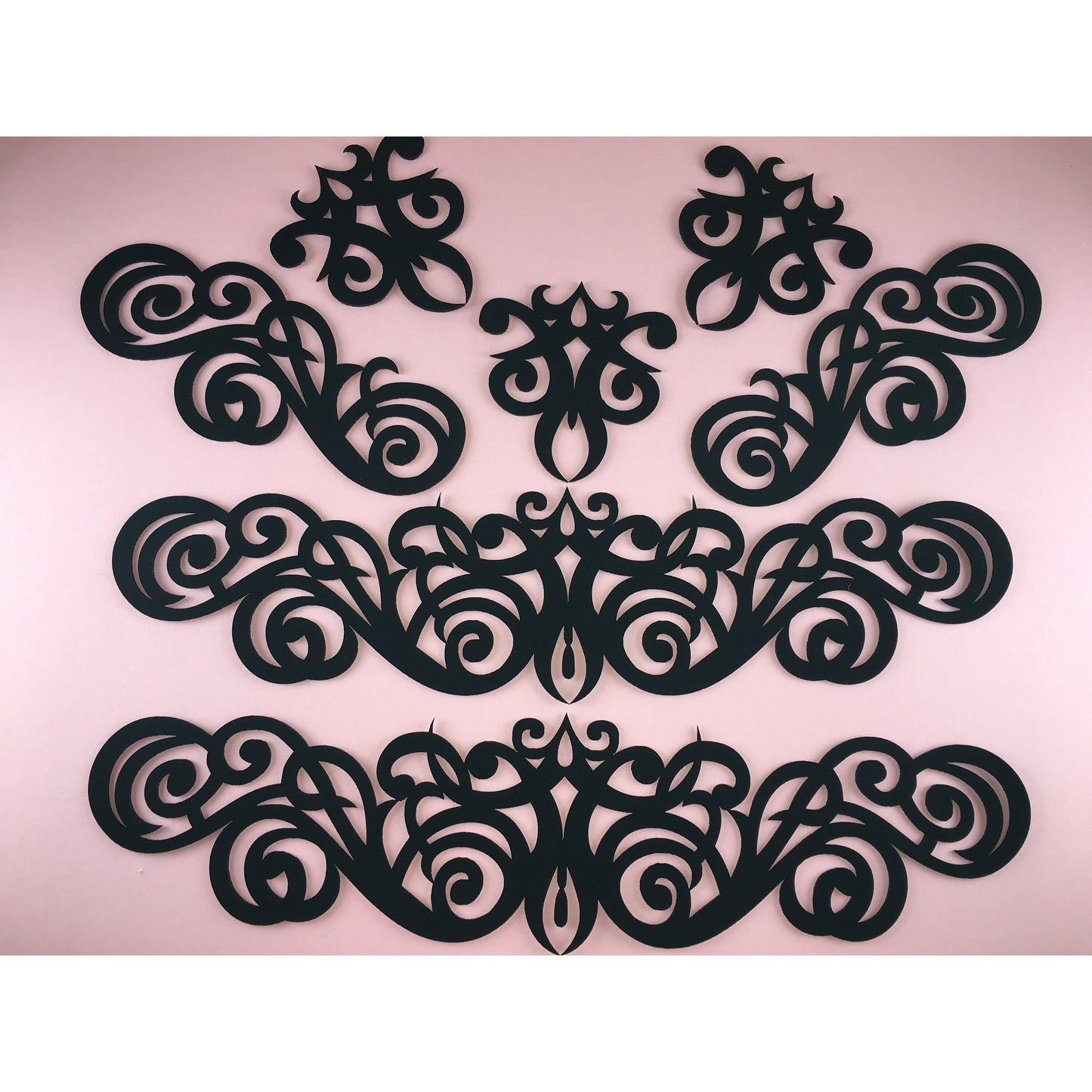 Full Dance Costume Applique Set – Laser-Cut Felt for Bra, Belt & Bracelets
