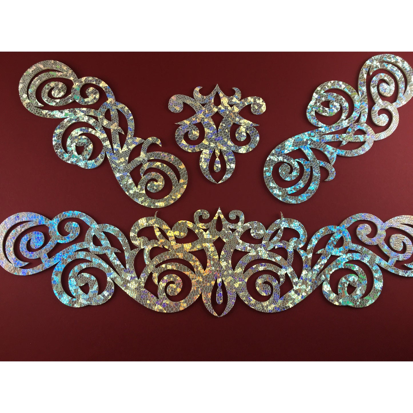 Full Dance Costume Applique Set – Laser-Cut Felt for Bra, Belt & Bracelets
