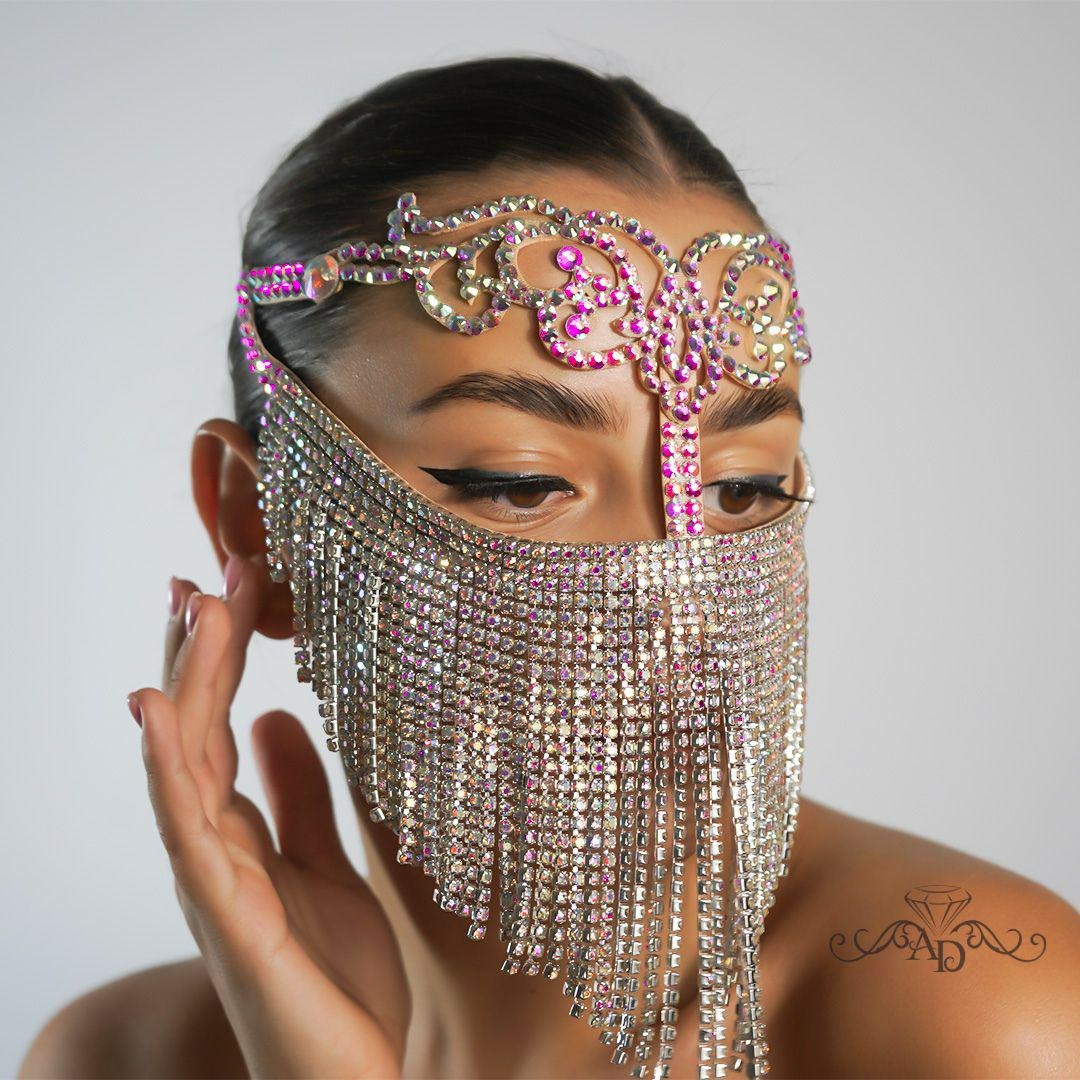 Chain Face Veil – Elina AB Crystal