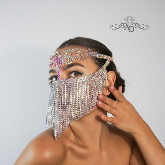 Chain Face Veil – Elina AB Crystal