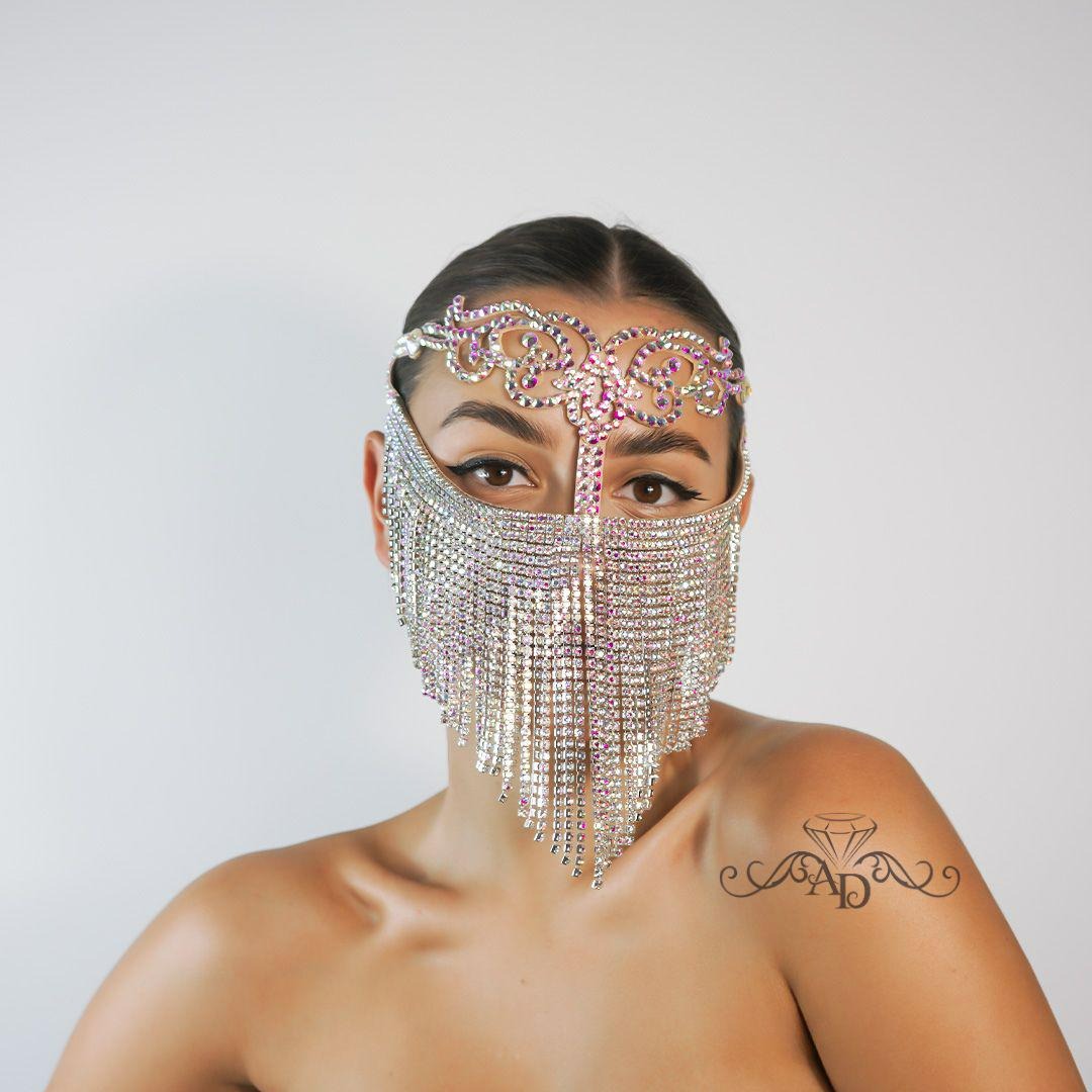 Chain Face Veil – Elina AB Crystal