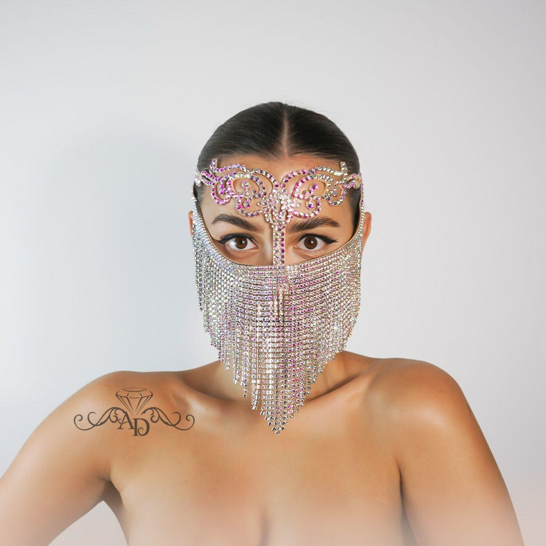 Chain Face Veil – Elina AB Crystal