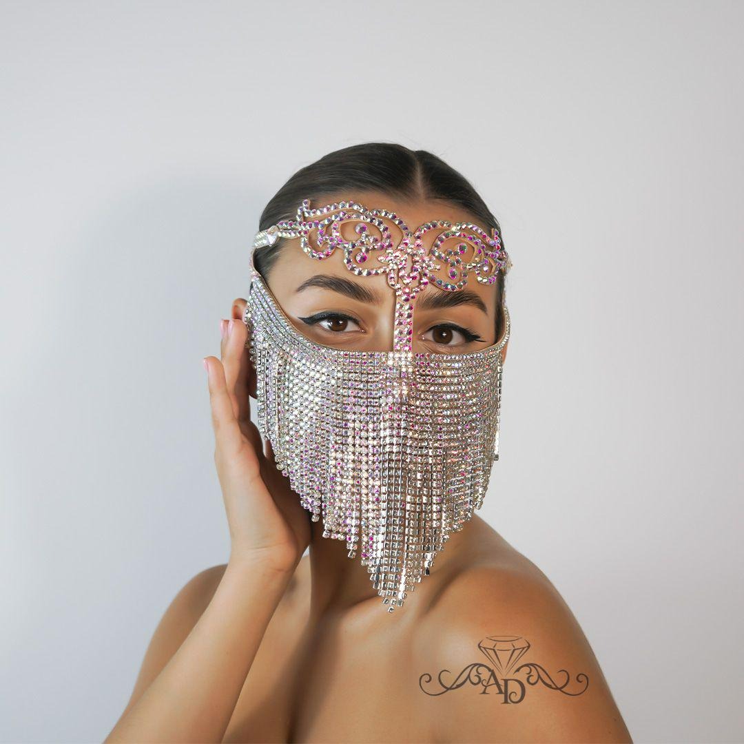 Chain Face Veil – Elina AB Crystal
