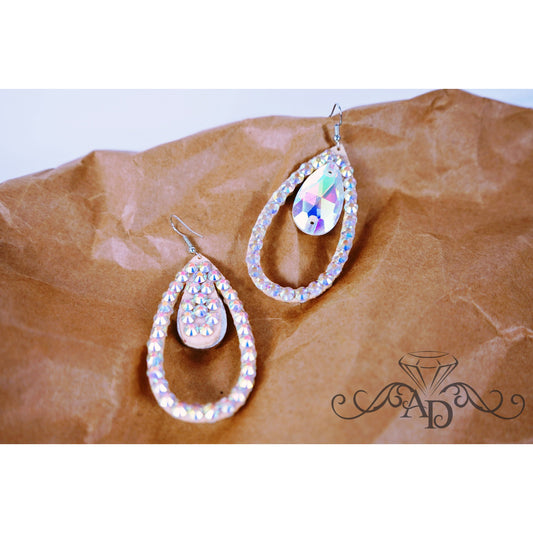 Sparkling Rhinestone Dance Earrings - Ellie