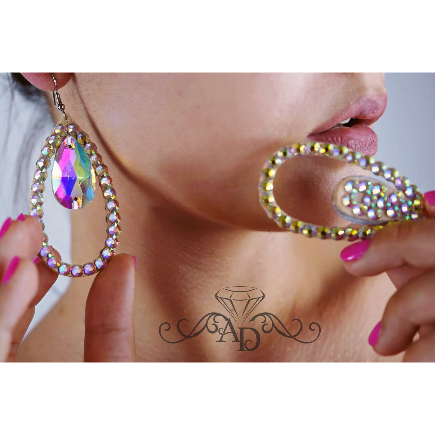 Sparkling Rhinestone Dance Earrings - Ellie
