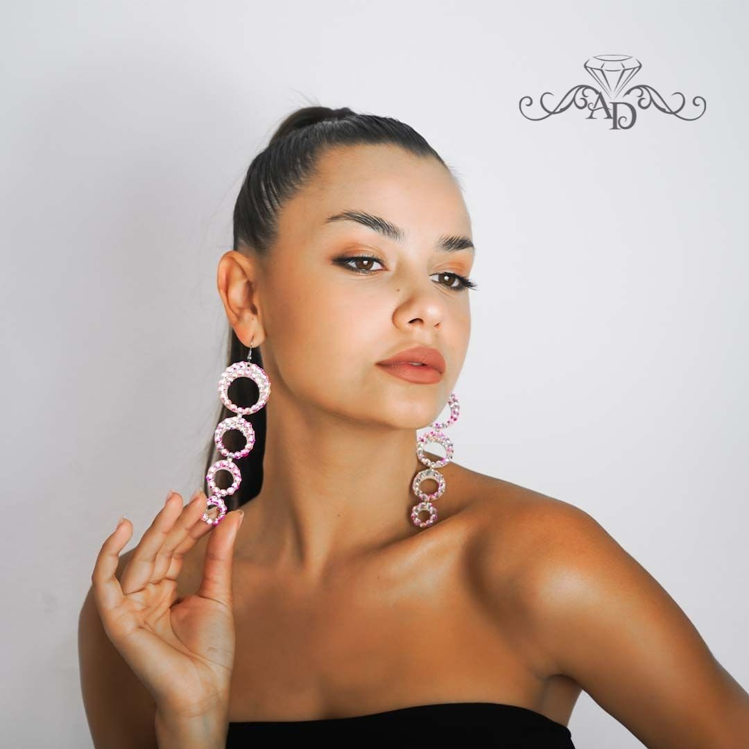 Rhinestone Performance Earrings - Rachel