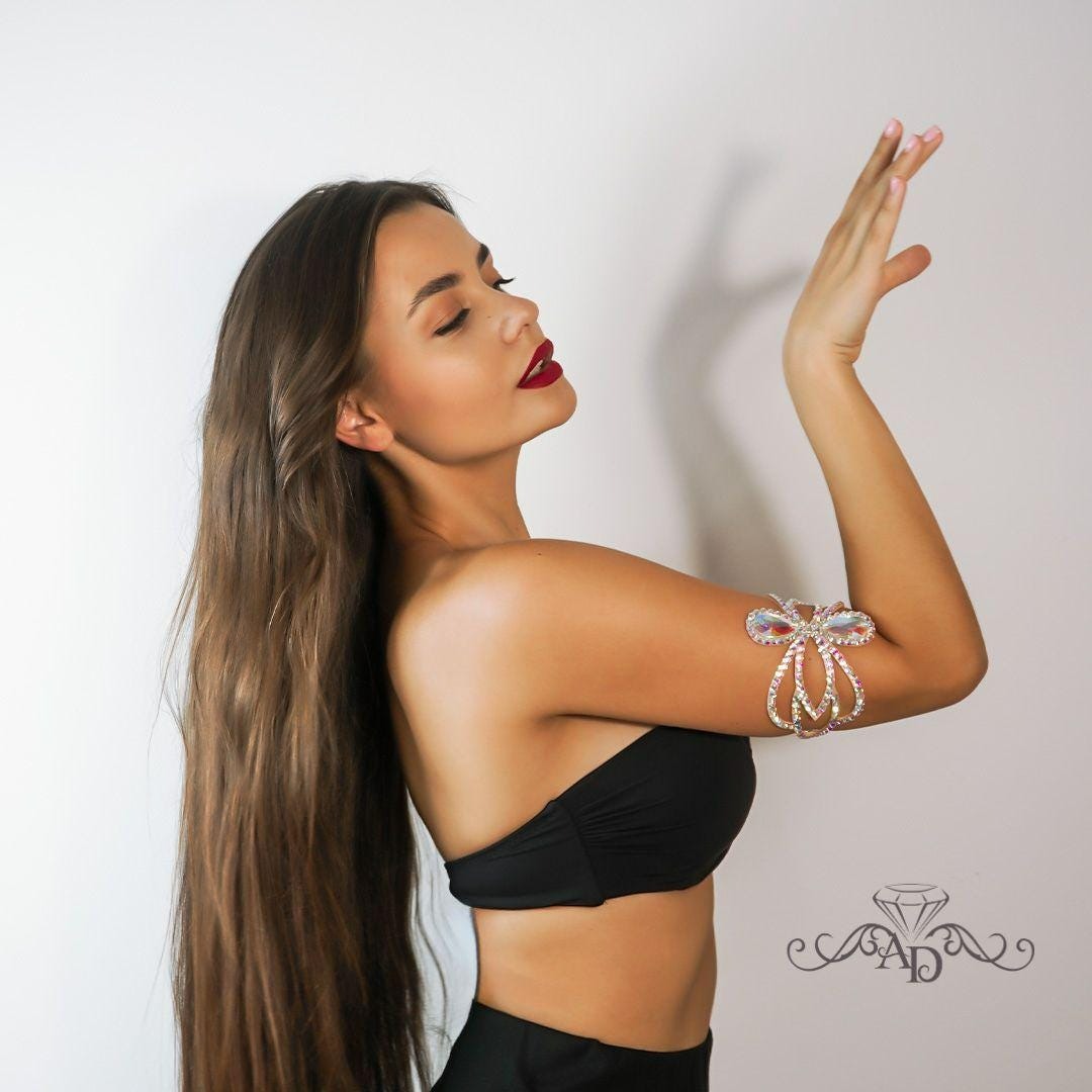 Elegant Rhinestone Armband - Kelly