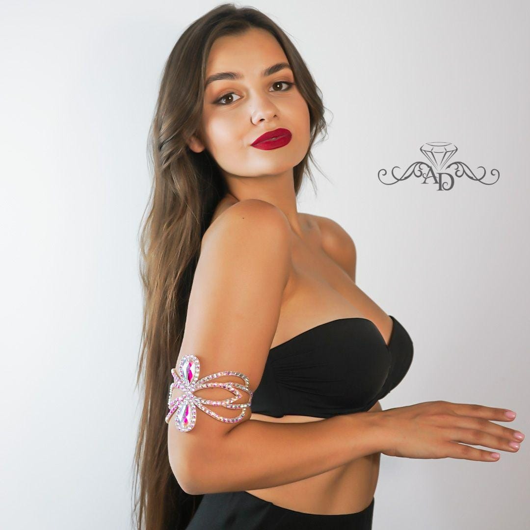 Elegant Rhinestone Armband - Kelly