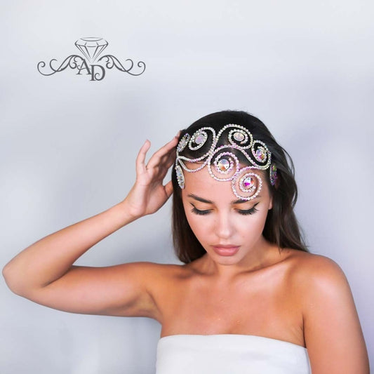 Rhinestone Wire Diadem - Amanda