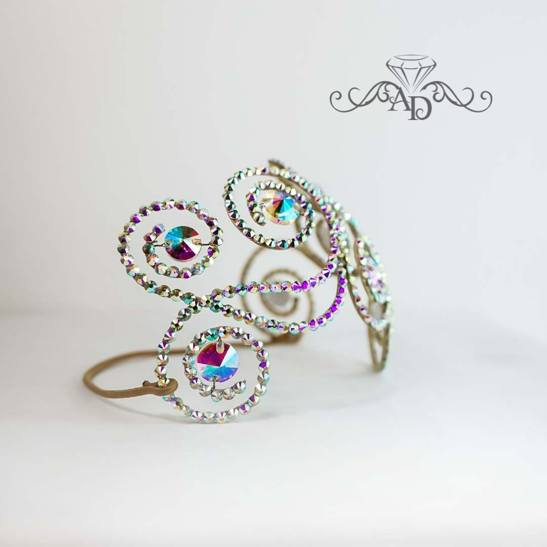 Rhinestone Wire Diadem - Amanda