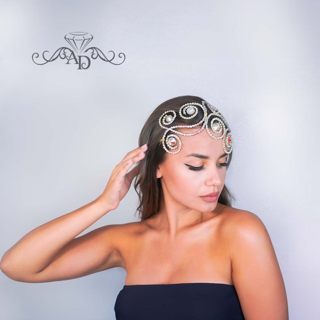 Rhinestone Wire Diadem - Amanda