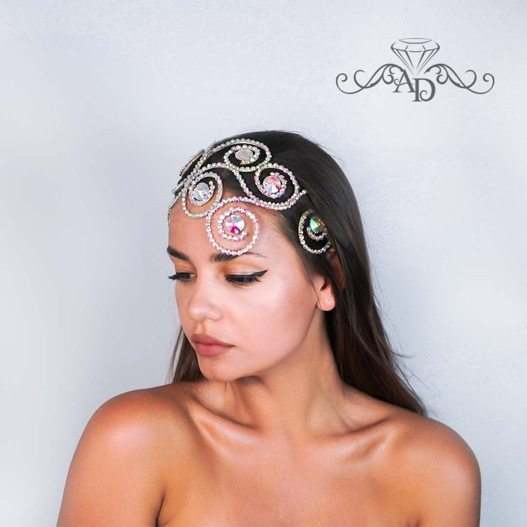 Rhinestone Wire Diadem - Amanda