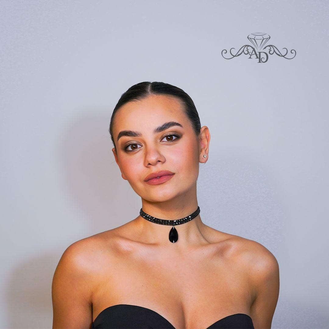 Black Rhinestone Choker for Latin and Ballroom Dance