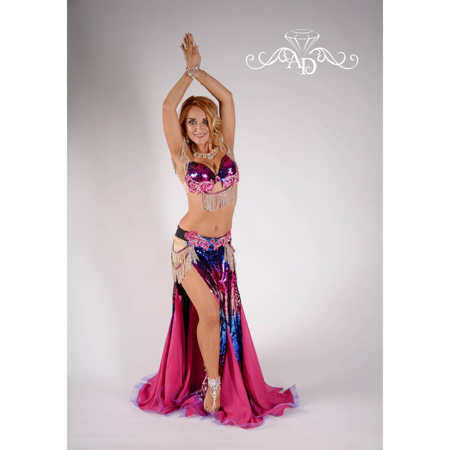 Custom Sequin Belly Dance Costume – Mermaid Sparkle