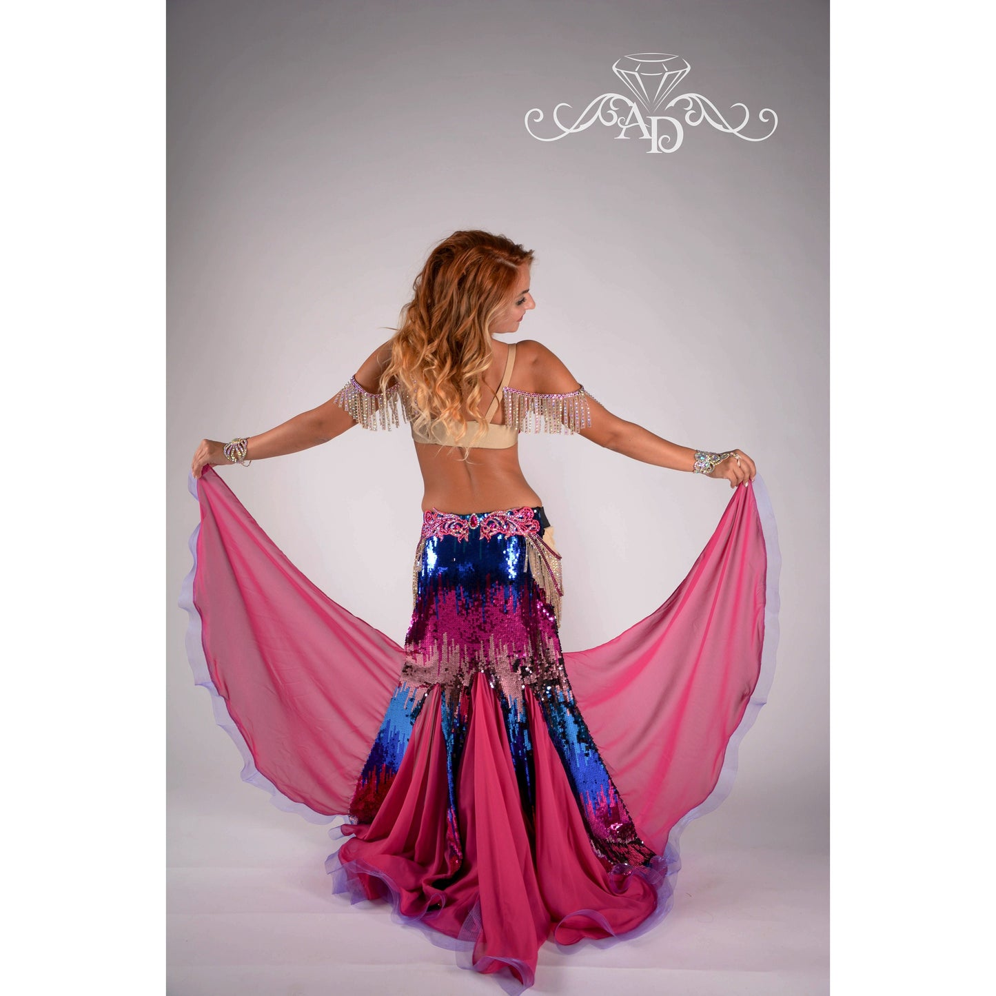 Custom Sequin Belly Dance Costume – Mermaid Sparkle