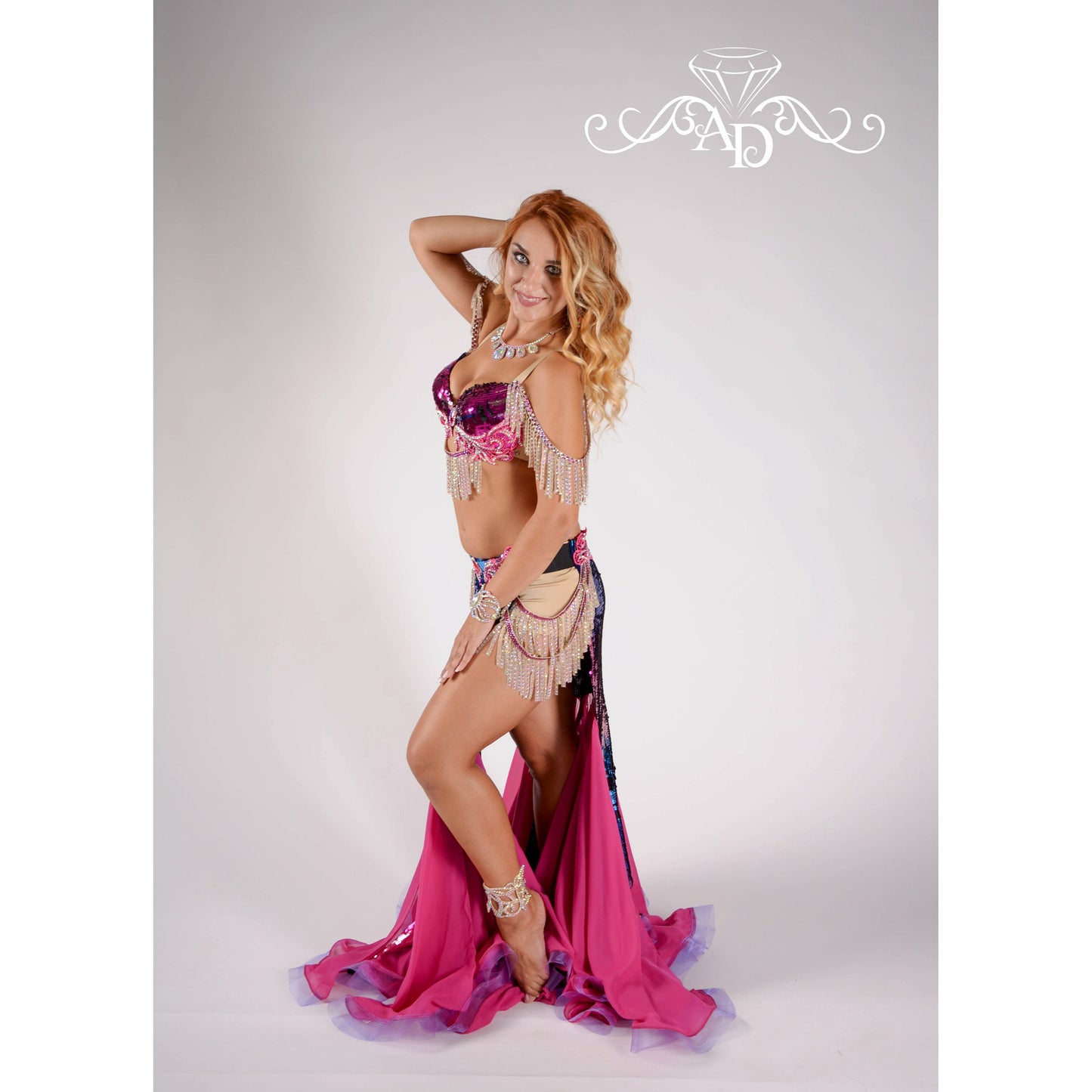 Custom Sequin Belly Dance Costume – Mermaid Sparkle