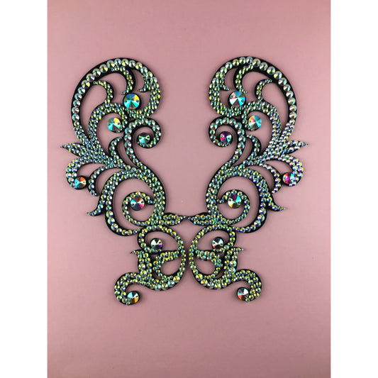Custom Color Felt Rhinestone Applique for Dance Costumes