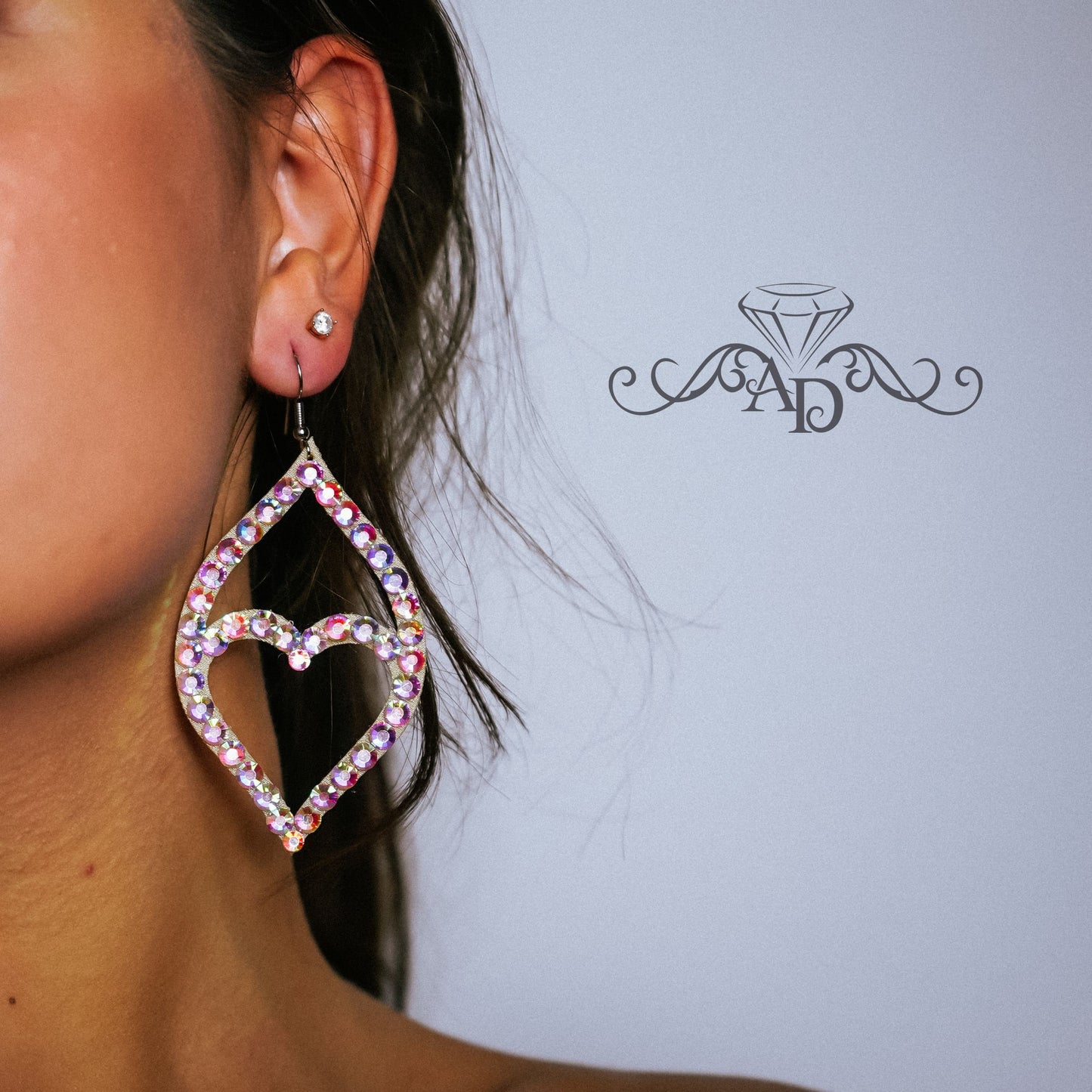 Rhinestone Dance Earrings - Ashley