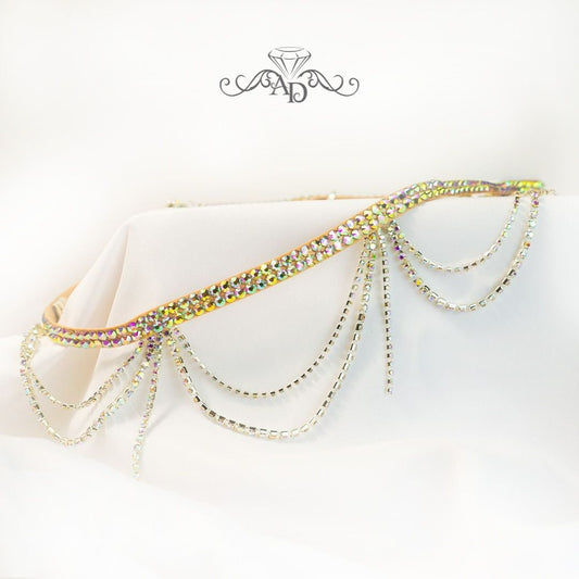 Crystal Waist Belt with Rhinestone Chain