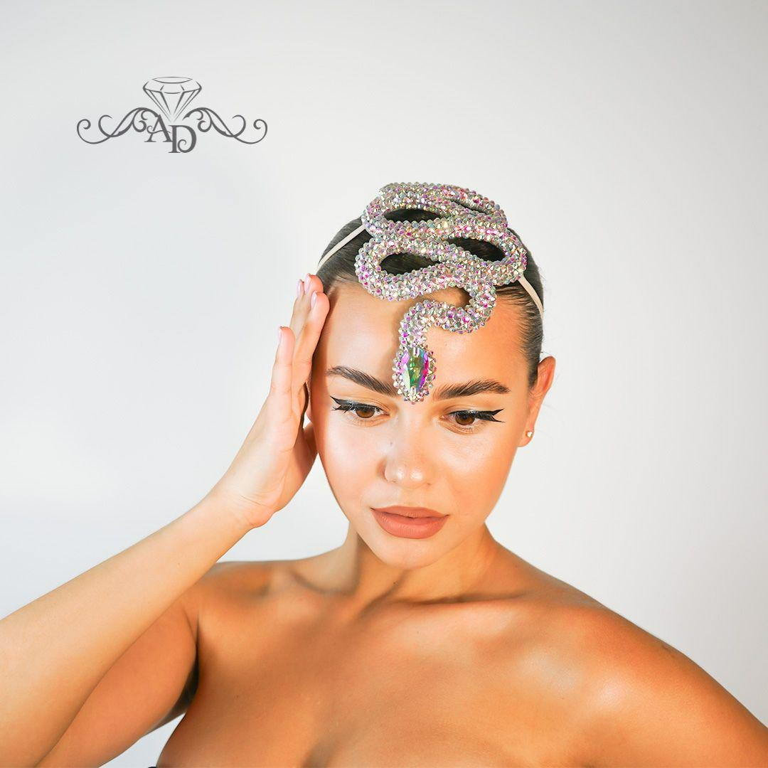 Handcrafted Wire Snake Head Piece