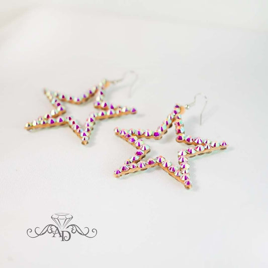 Stars Crystal Earrings for Shows