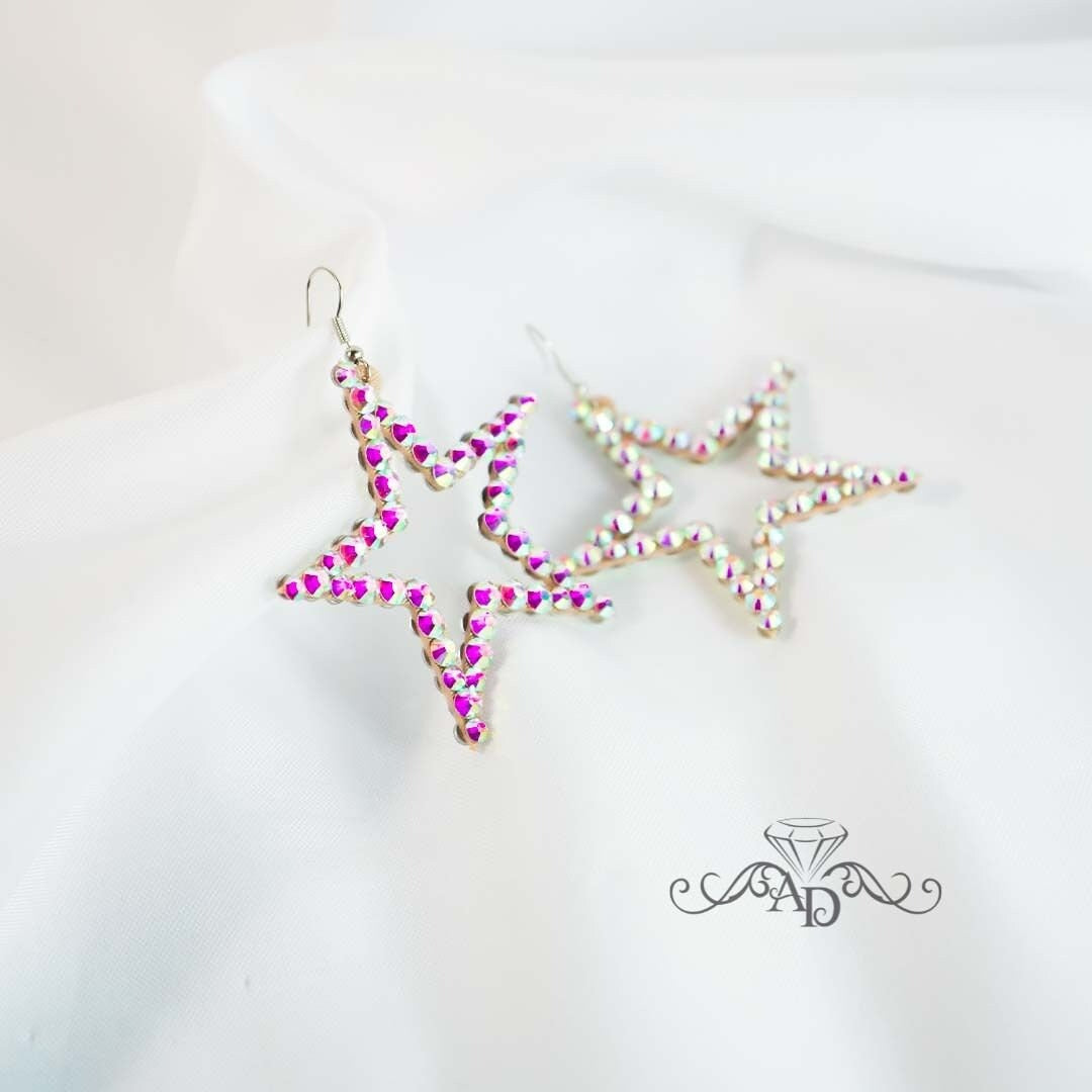 Stars Crystal Earrings for Shows