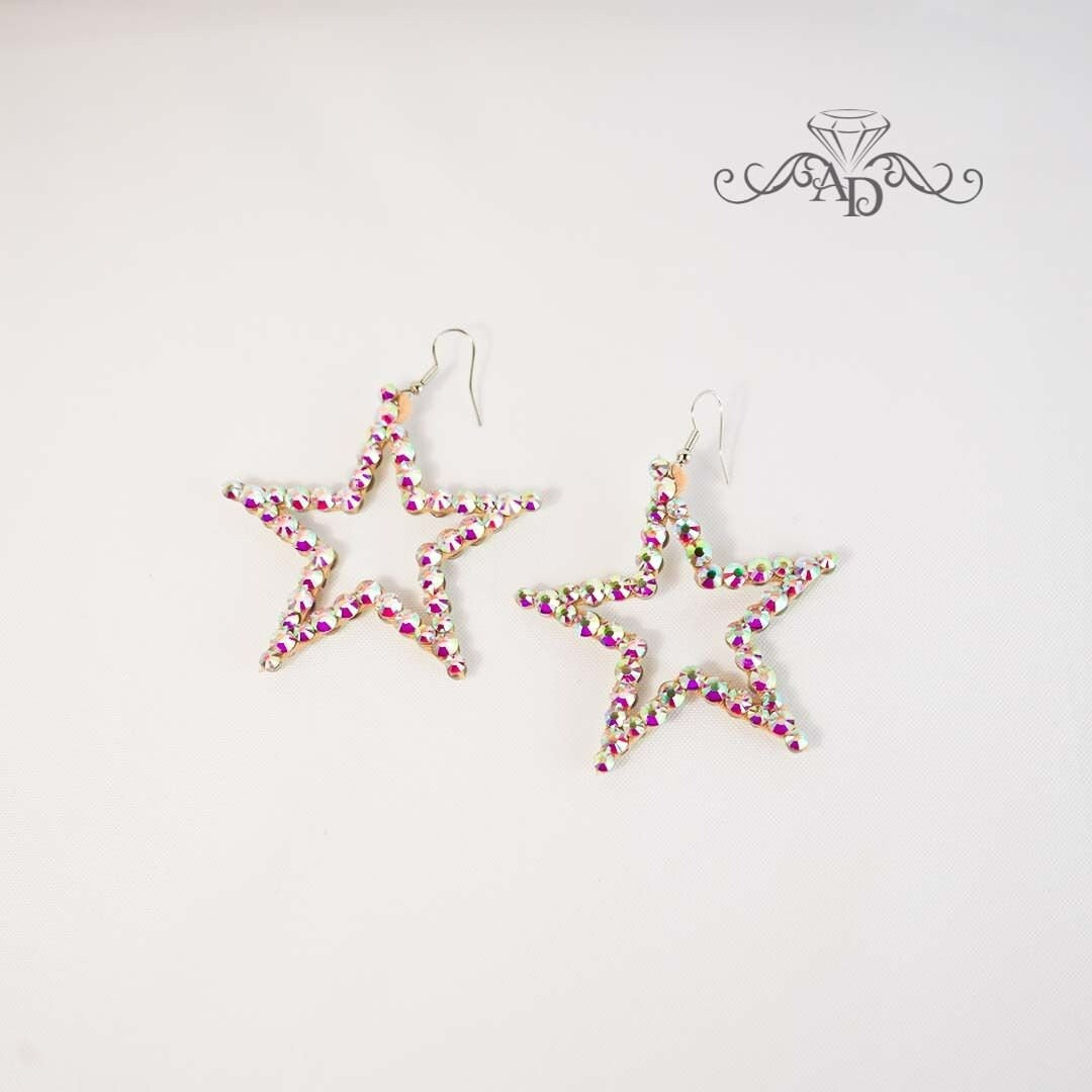 Stars Crystal Earrings for Shows