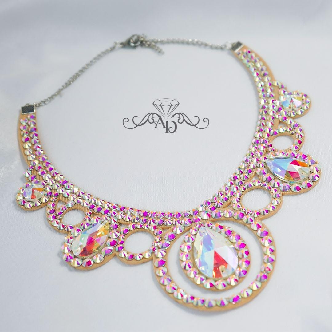 Fashion Show Rhinestone Necklace - Nicole