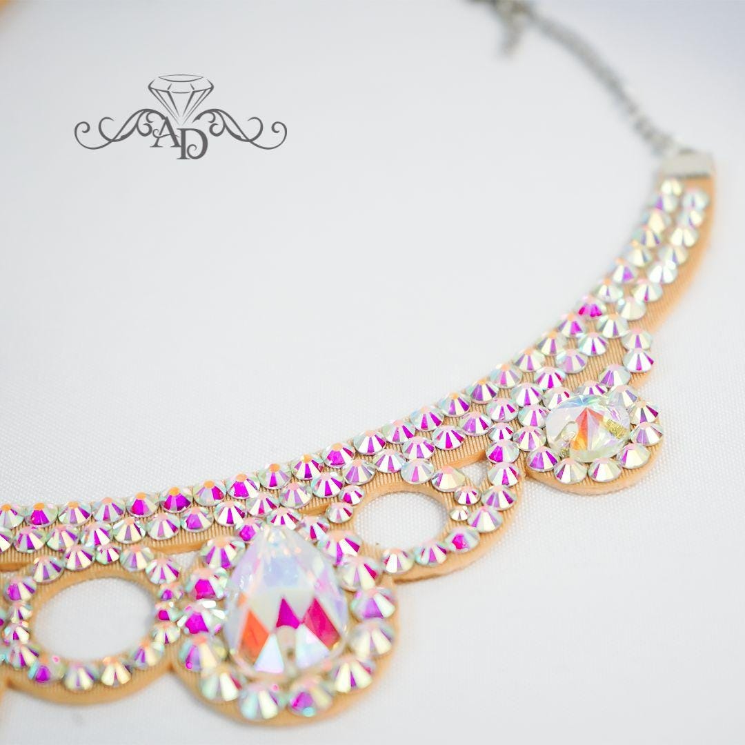 Fashion Show Rhinestone Necklace - Nicole