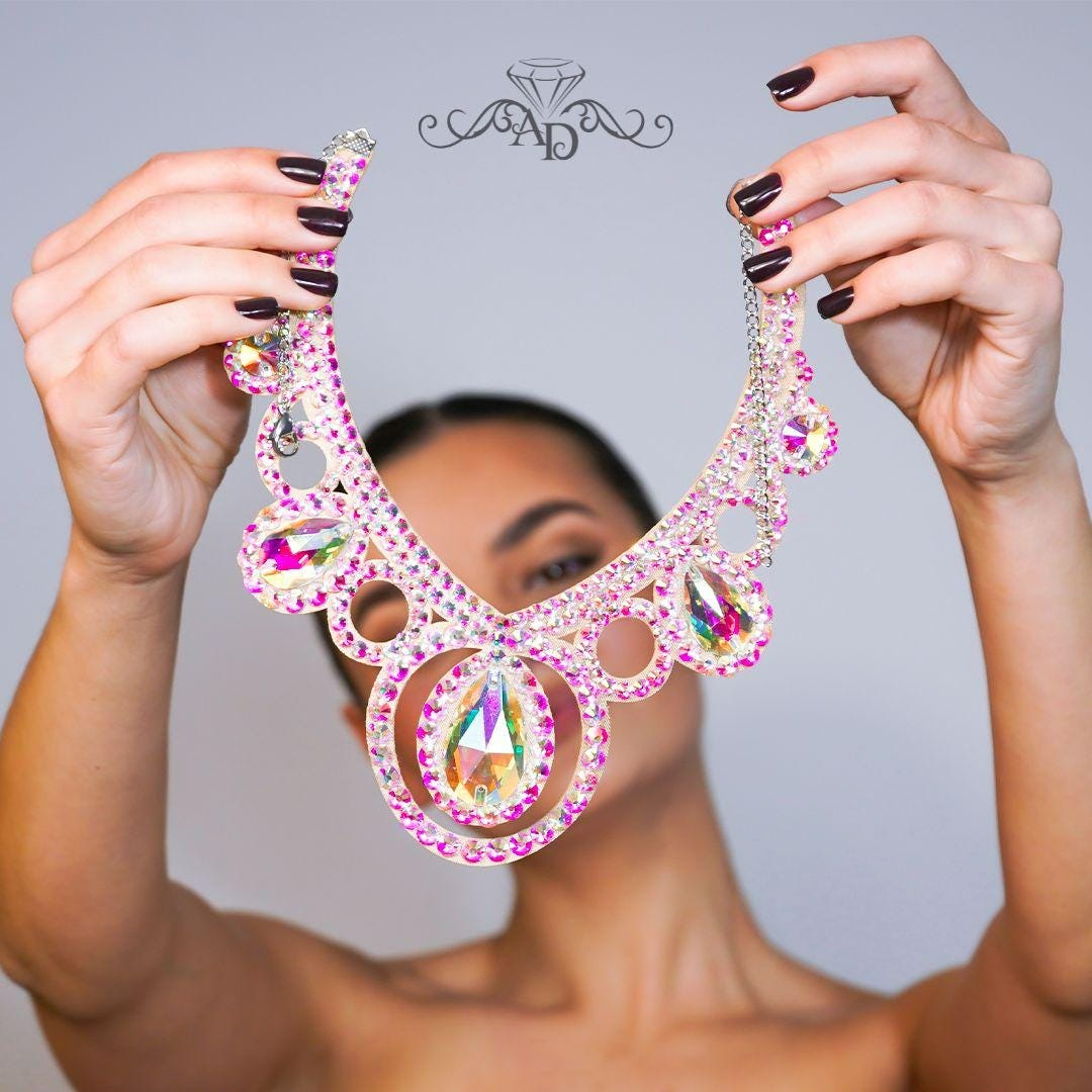 Fashion Show Rhinestone Necklace - Nicole