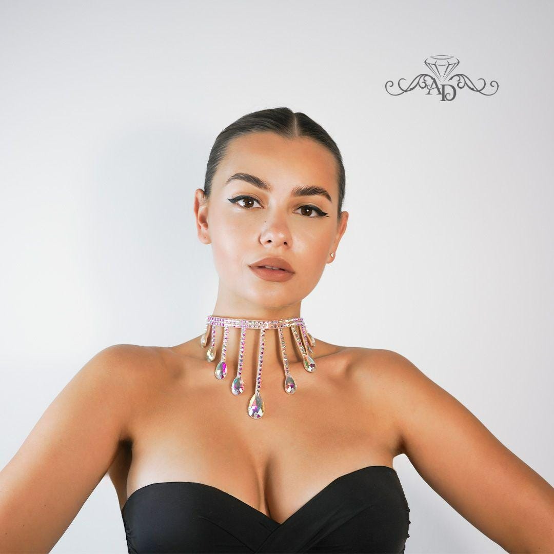 Glam Crystal Necklace - Elaina