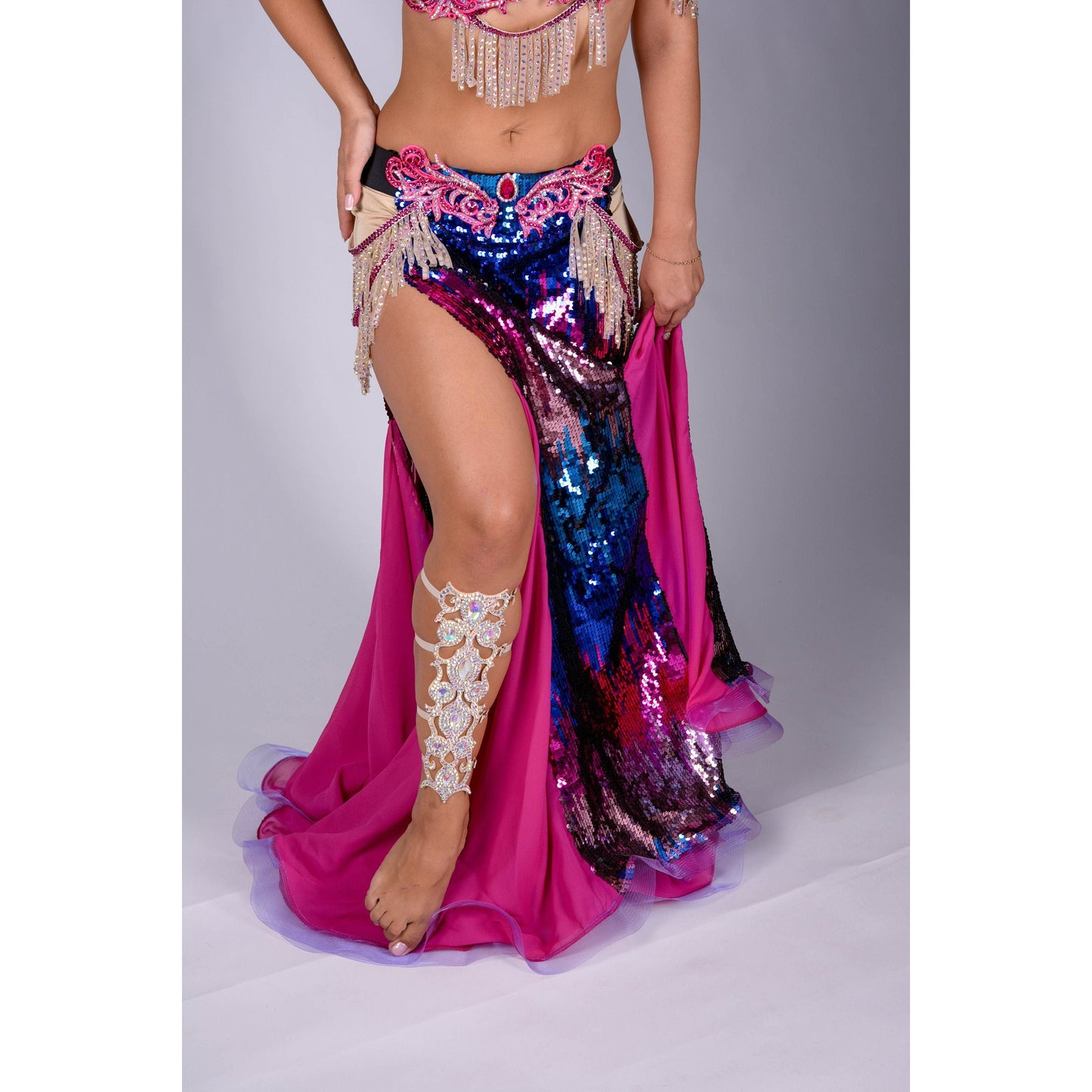 Belly Dance Rhinestone Leg Bracelet - Anetta