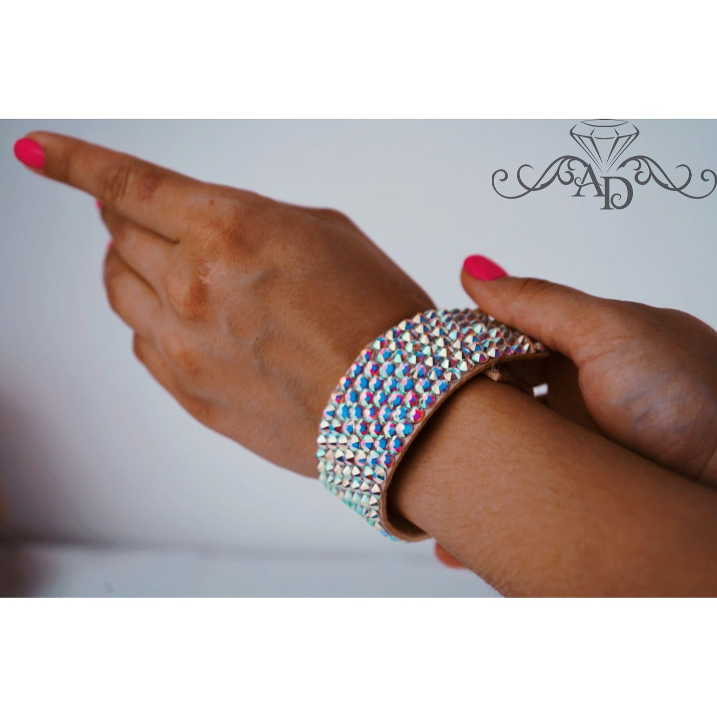 Rhinestone Wrist Cuff - Chloe