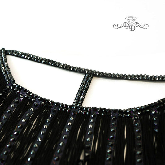 Jewelry Face Mask – Fringe Black