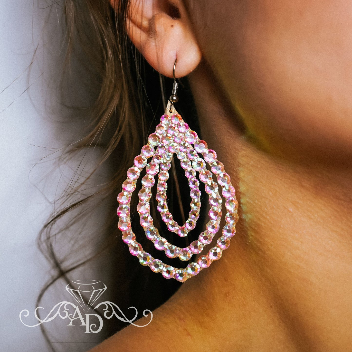 Eye-Catching Crystal Earrings - Amira