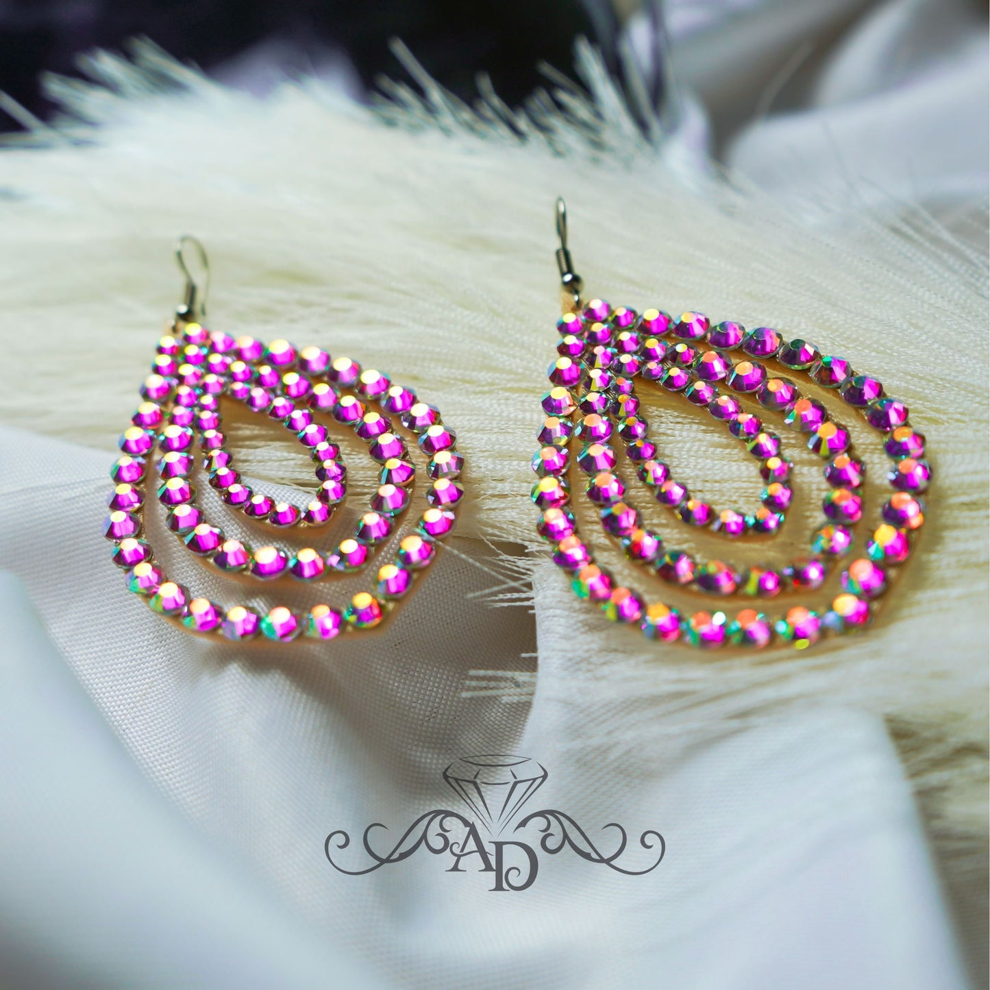 Eye-Catching Crystal Earrings - Amira