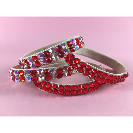 Red Elastic Dance Cuffs