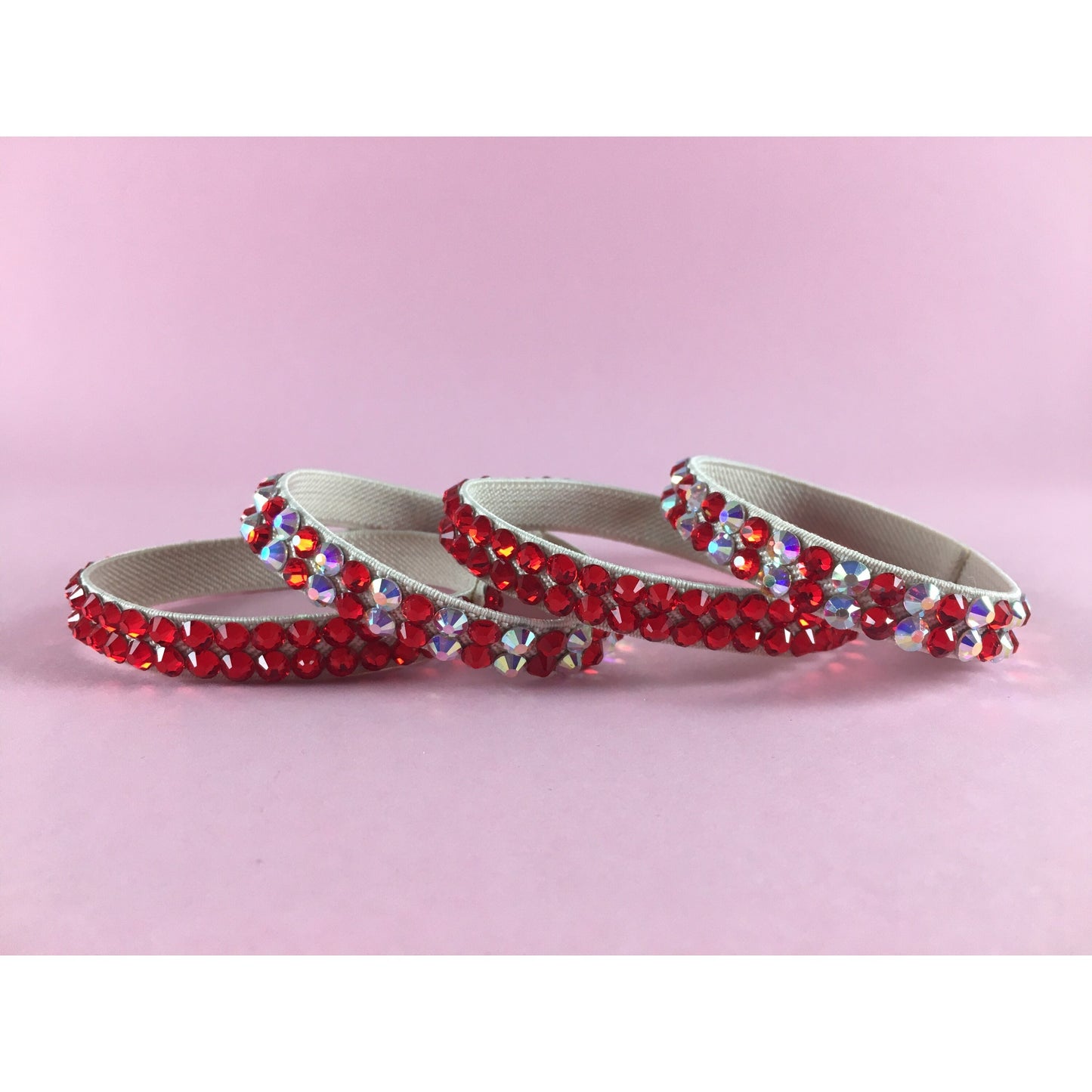 Red Elastic Dance Cuffs