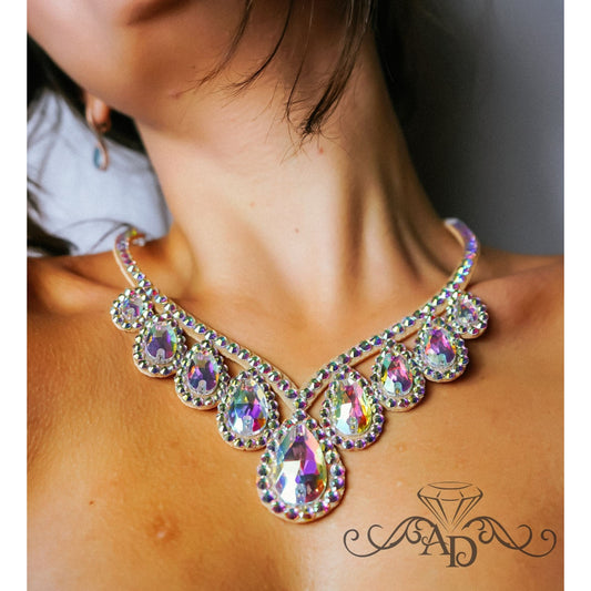 Rhinestone Dance Necklace - Dora
