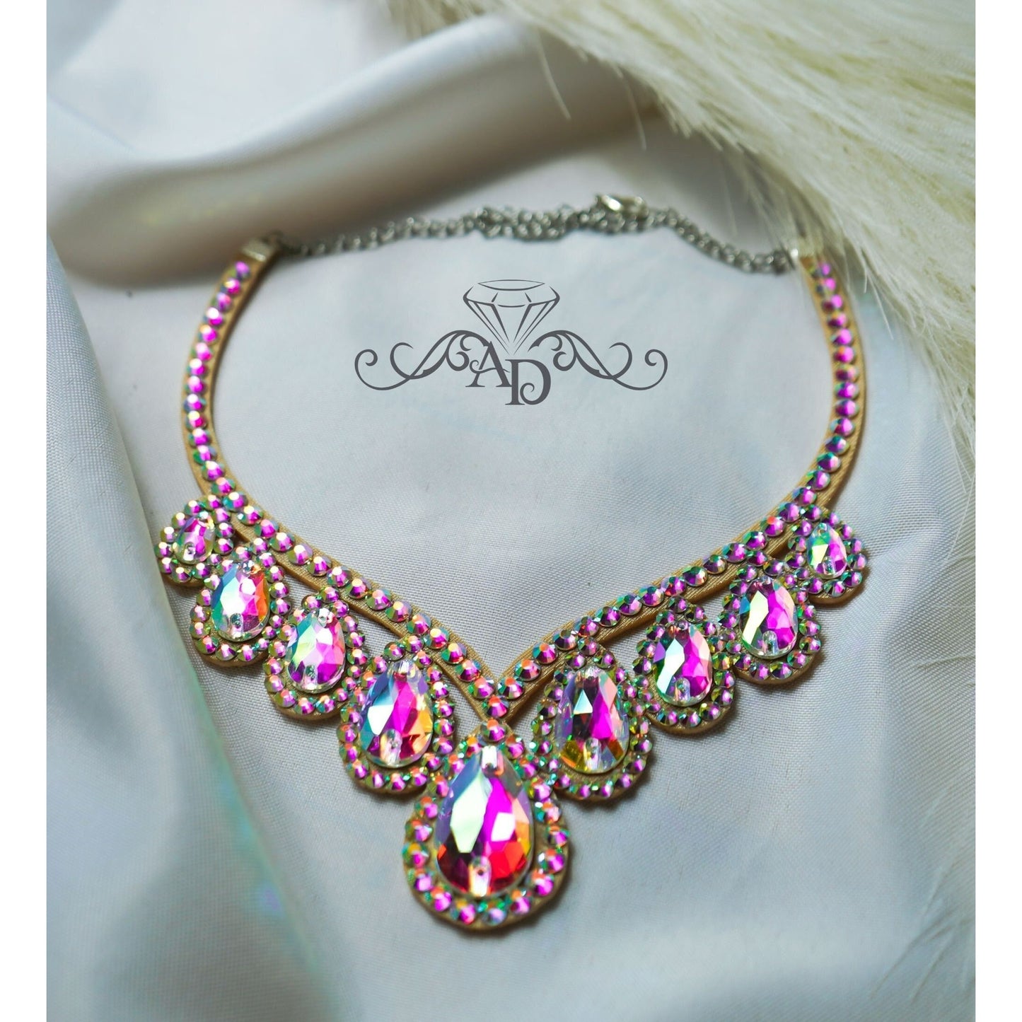 Rhinestone Dance Necklace - Dora