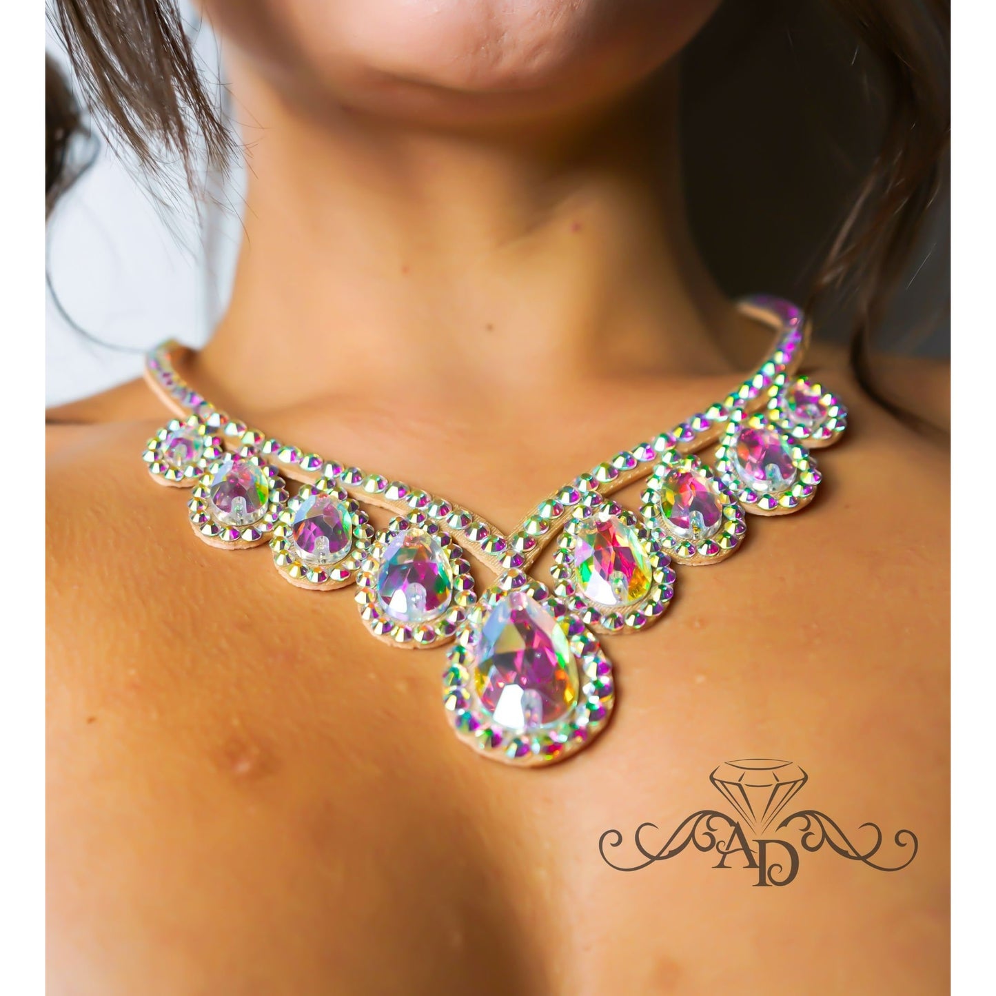 Rhinestone Dance Necklace - Dora