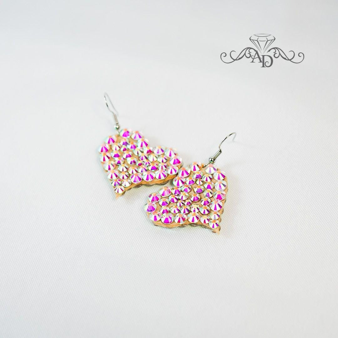 Glittering Heart Earrings - Little hearts