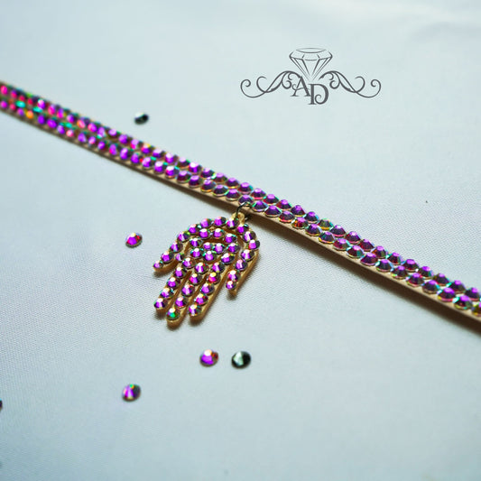 Rhinestone Hamsa Choker