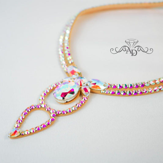 High-Shine Rhinestone Necklace - Nora