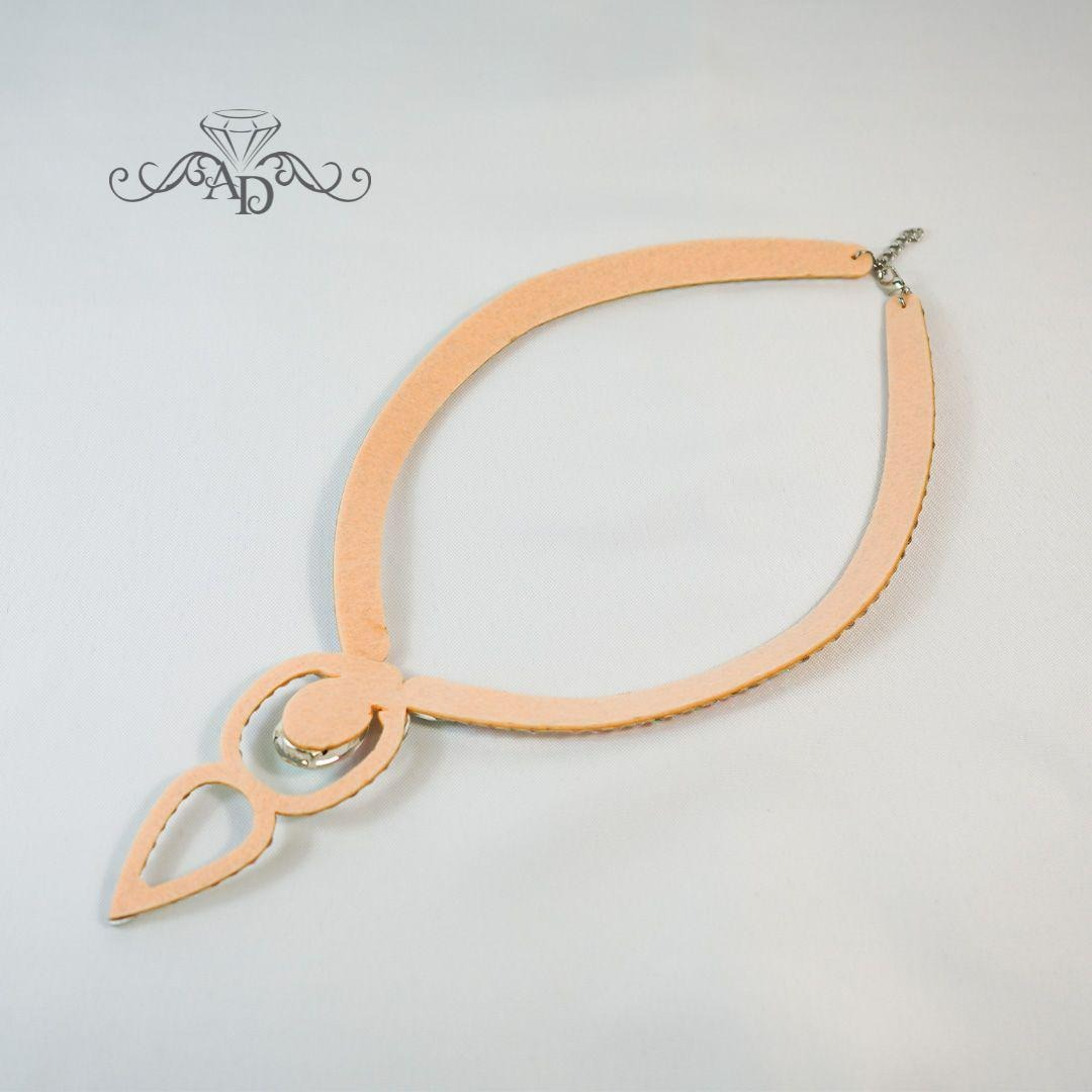 High-Shine Rhinestone Necklace - Nora