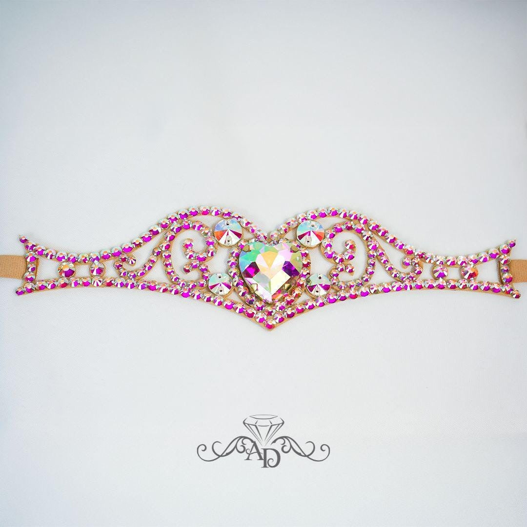 Rhinestone Headpiece for Dance - Oriental Heart
